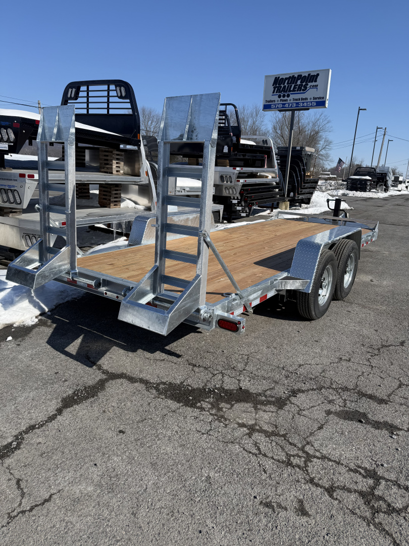 New 2026 BWISE 18' - 14K EQUIPMENT TRAILER - GALVANIZED FINISH