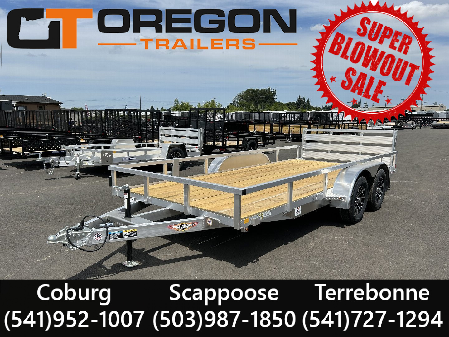 New 2025 H&H Trailers 7X16 Aluminum Tube Top Utility Tandem 7K GVWR