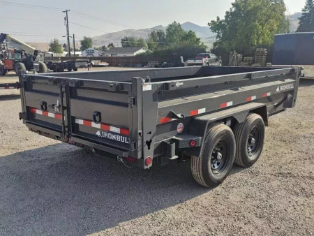 New 2026 Iron Bull 7x14 15k Low-Pro Dump Trailer
