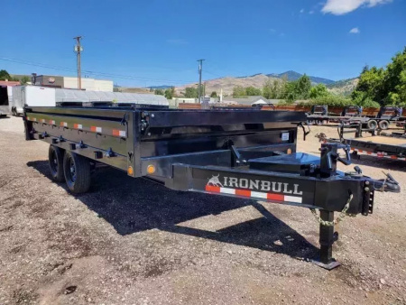 New 2026 Iron Bull 8x16 15k Deckover Dump Trailer