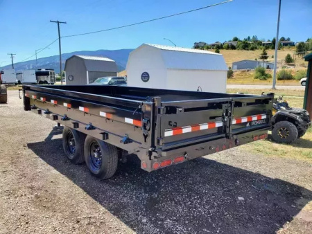 New 2026 Iron Bull 8x16 15k Deckover Dump Trailer