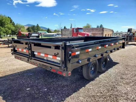 New 2026 Iron Bull 8x16 15k Deckover Dump Trailer