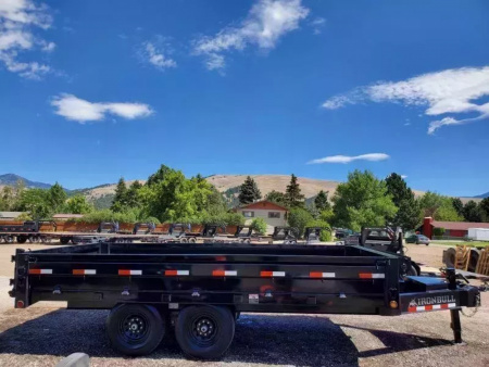 New 2026 Iron Bull 8x16 15k Deckover Dump Trailer