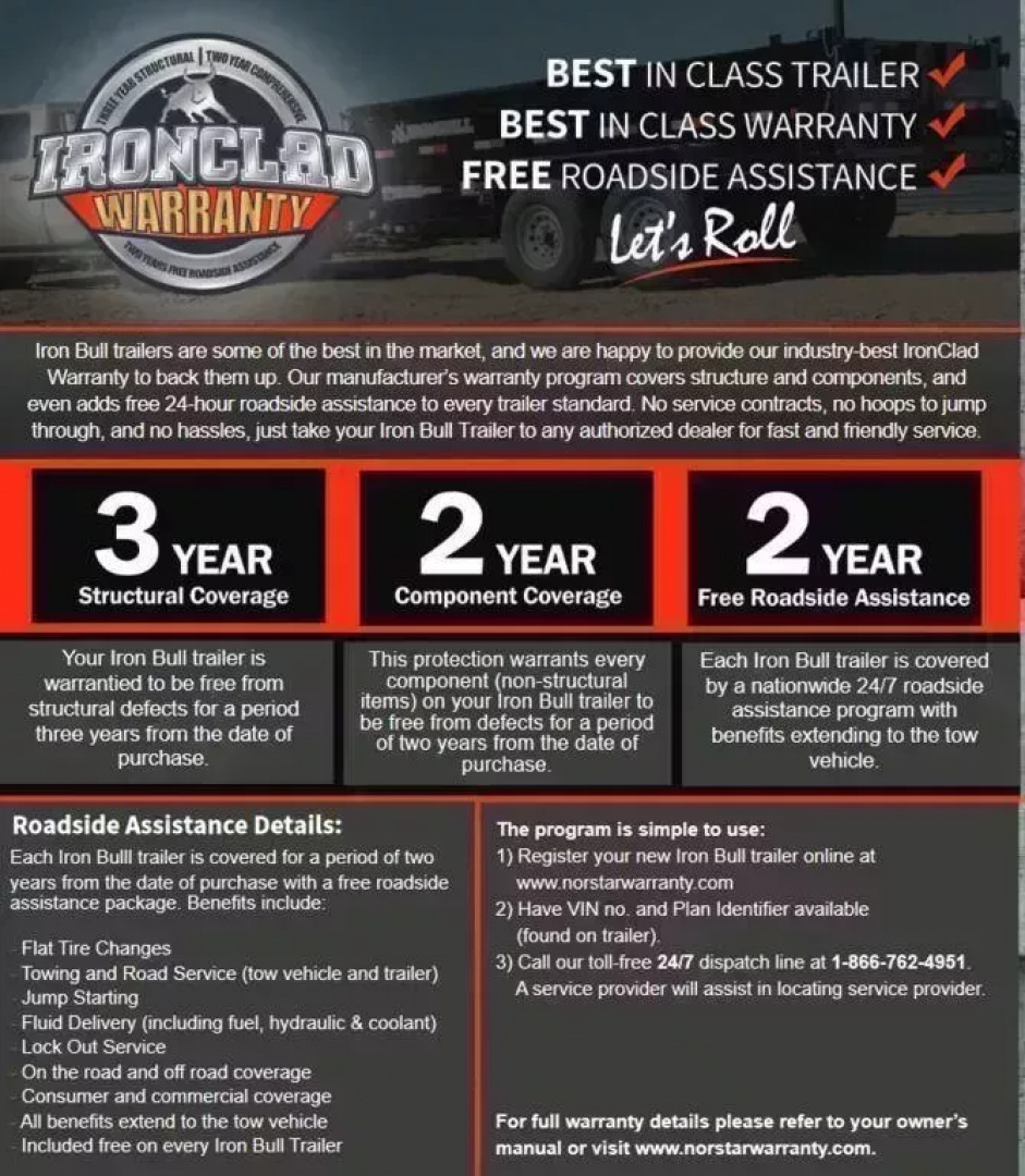 New 2026 Iron Bull 7x14 15k Dump Trailer