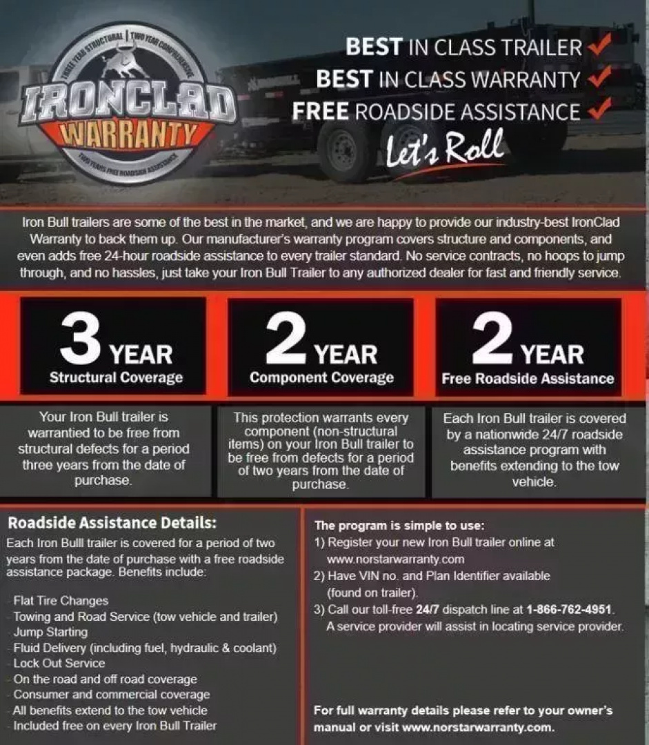 New 2026 Iron Bull 7x14 15k Dump Trailer