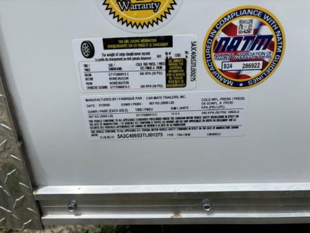New 2026 Car Mate Trailers CM406CC CUSTOM CARGO Cargo / Enclosed Trailer * 4X6 2K * BARN DOOR *