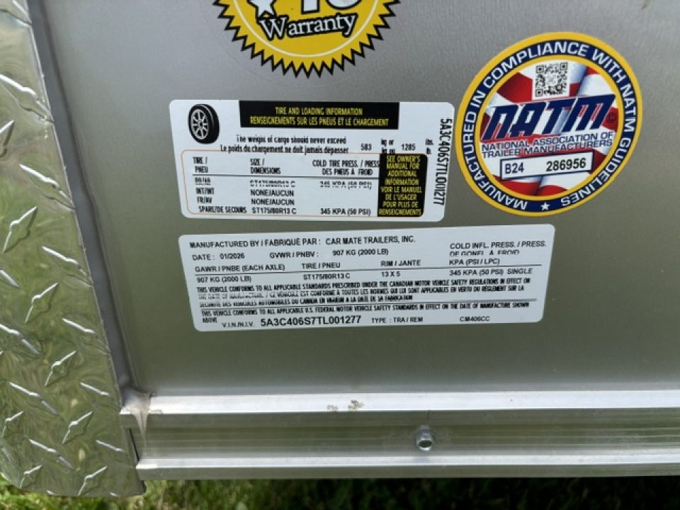 New 2026 Car Mate Trailers CM406CC CUSTOM CARGO Cargo / Enclosed Trailer * 4X6 2K * BARN DOOR *