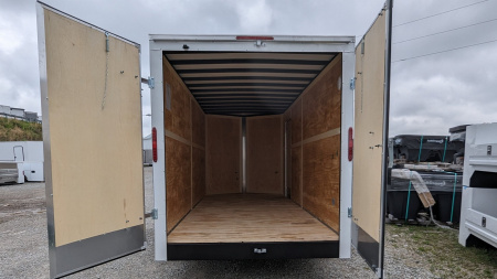 New 2026 Homesteader 7x16 Intrepid V-Nose Cargo Trailer w/ Barn Doors