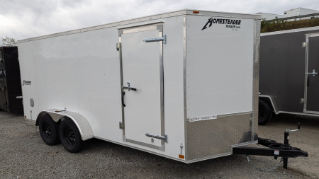 New 2026 Homesteader 7x16 Intrepid V-Nose Cargo Trailer w/ Barn Doors
