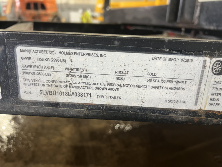 Used 2020 Holmes Trailers 5x10 3K Utility Trailer
