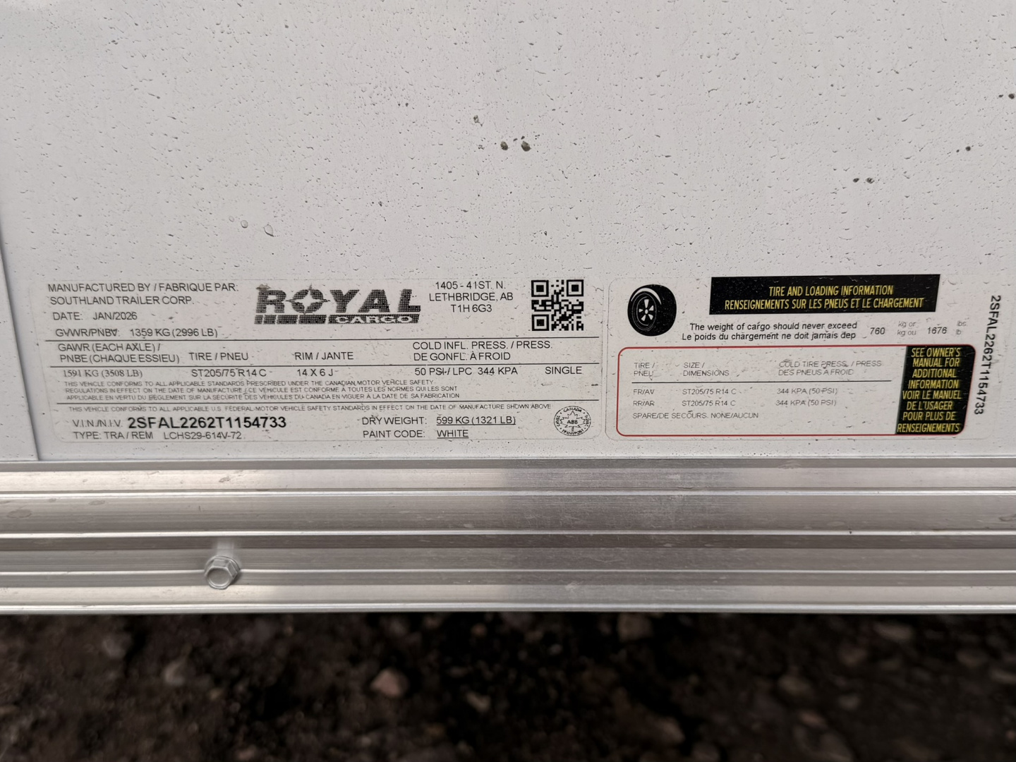 New 2026 Royal Cargo Trailers 6-12-1.5V Enclosed 3K GVWR