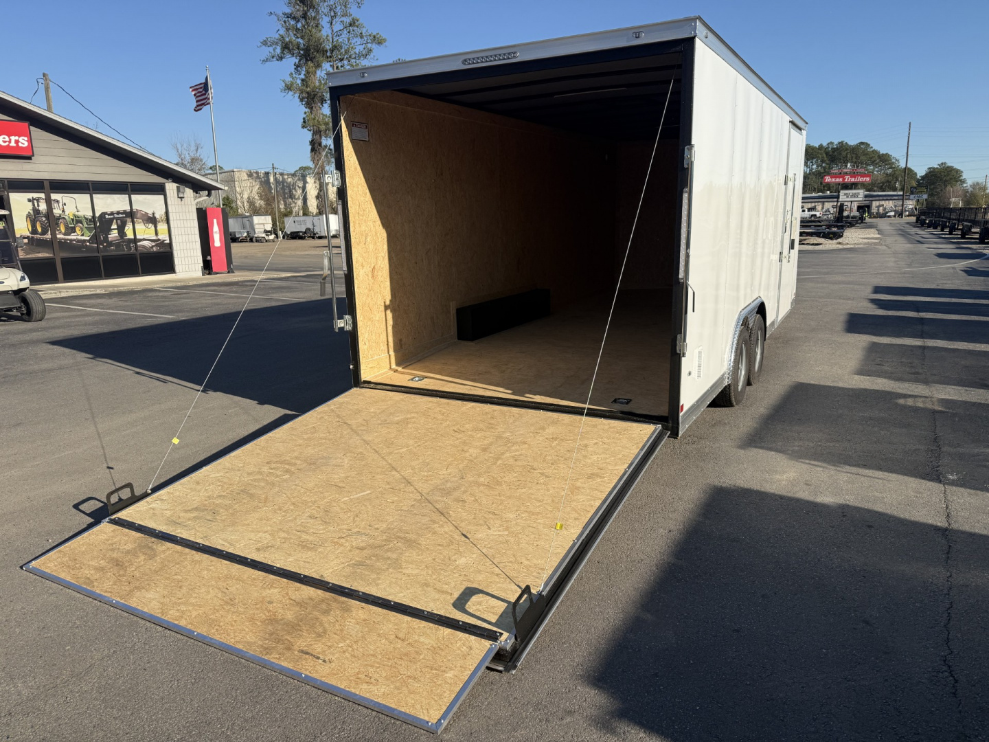 New TX8.5X20TA2 Texas Trailers 8.5' x 20' Cargo / Enclosed Trailer w/ Ramp Door & 48" Side Door