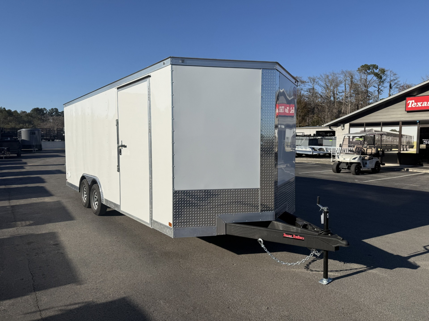 New TX8.5X20TA2 Texas Trailers 8.5' x 20' Cargo / Enclosed Trailer w/ Ramp Door & 48" Side Door