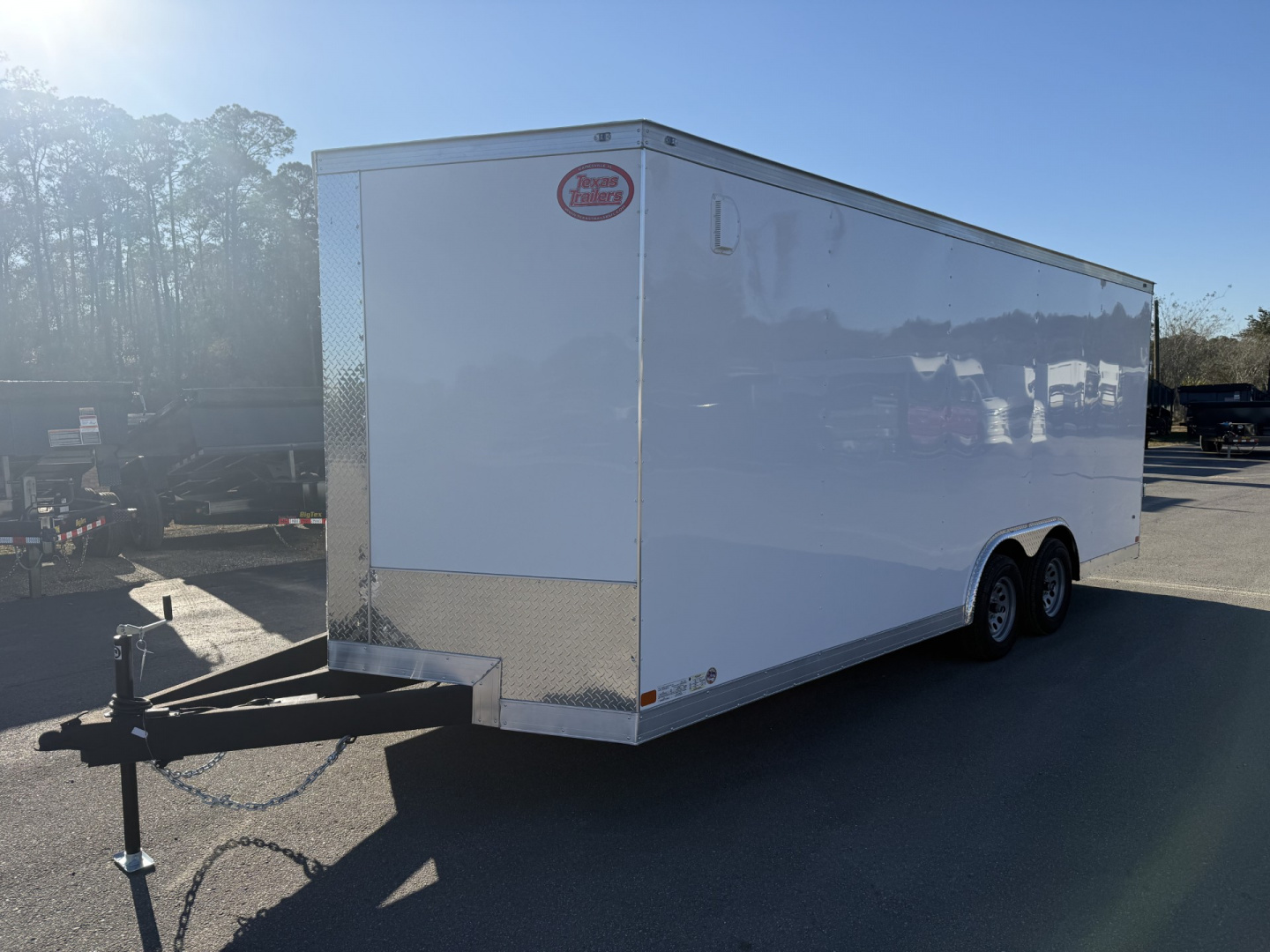 New TX8.5X20TA2 Texas Trailers 8.5' x 20' Cargo / Enclosed Trailer w/ Ramp Door & 48" Side Door