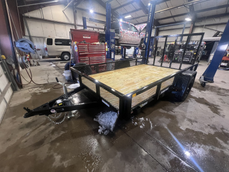 New 2026 Sure-Trac 7x12 5K Mesh Side Utility Trailer