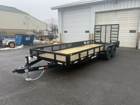 New 2026 Sure-Trac 7X20 10K Mesh Side Landscape Utility Trailer