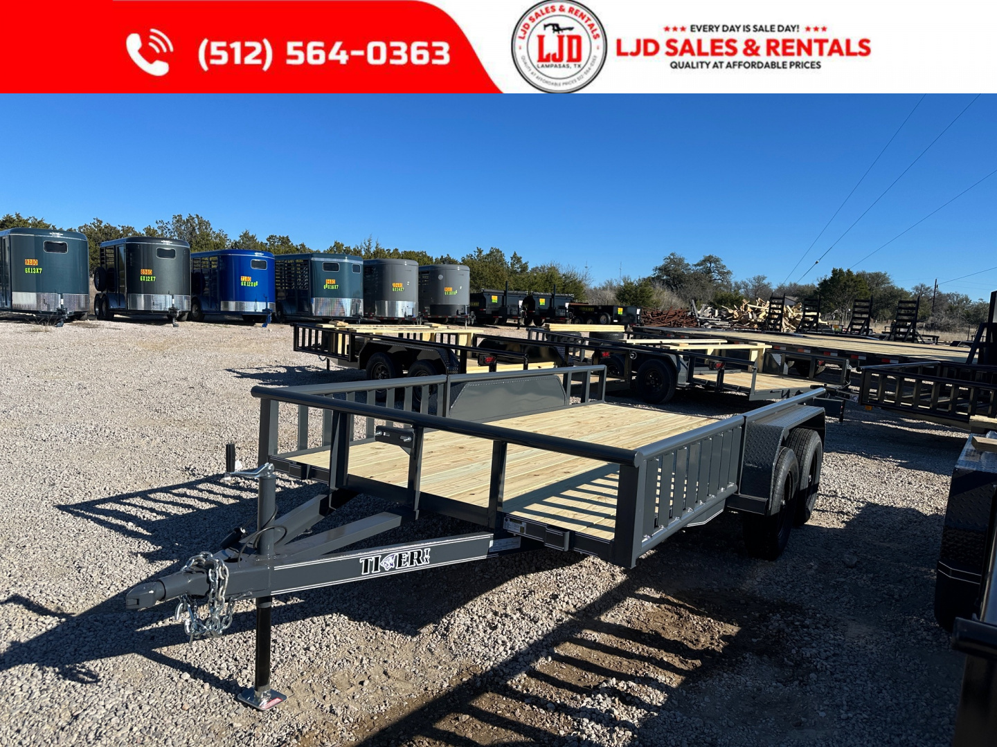 New 2026 Tiger -77" x 14' - Utility Trailer