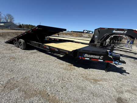 New 2026 Diamond C DET 210 26’ Tilt Trailer, 23K GVWR, HYD JACK, 6FT STATIONARY DECK