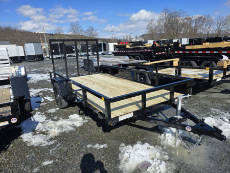 New 2026 Sure-Trac 6x12 3K Tube Top Utility Trailer- Fold Flat Ramp- Self Retained Gate Pin- Spare Tire Mount