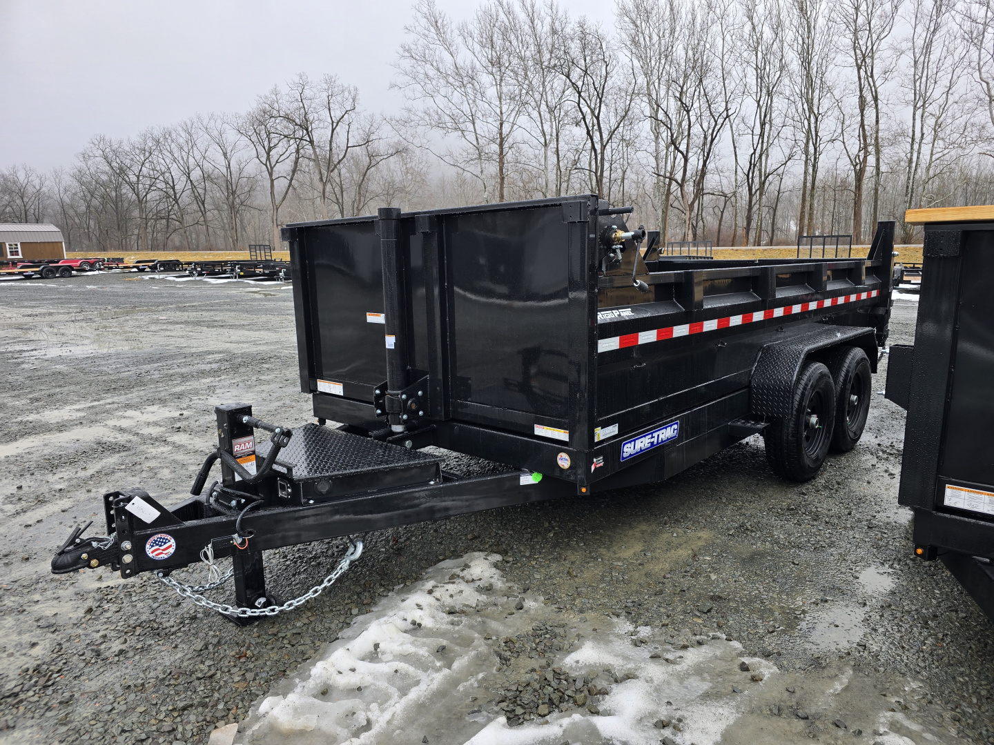 New 2026 Sure-Trac 7x14 14K Dump Trailer- Ramps- Combo Gate- Spare Tire Carrier- Stake Pockets- Integrated Tarp