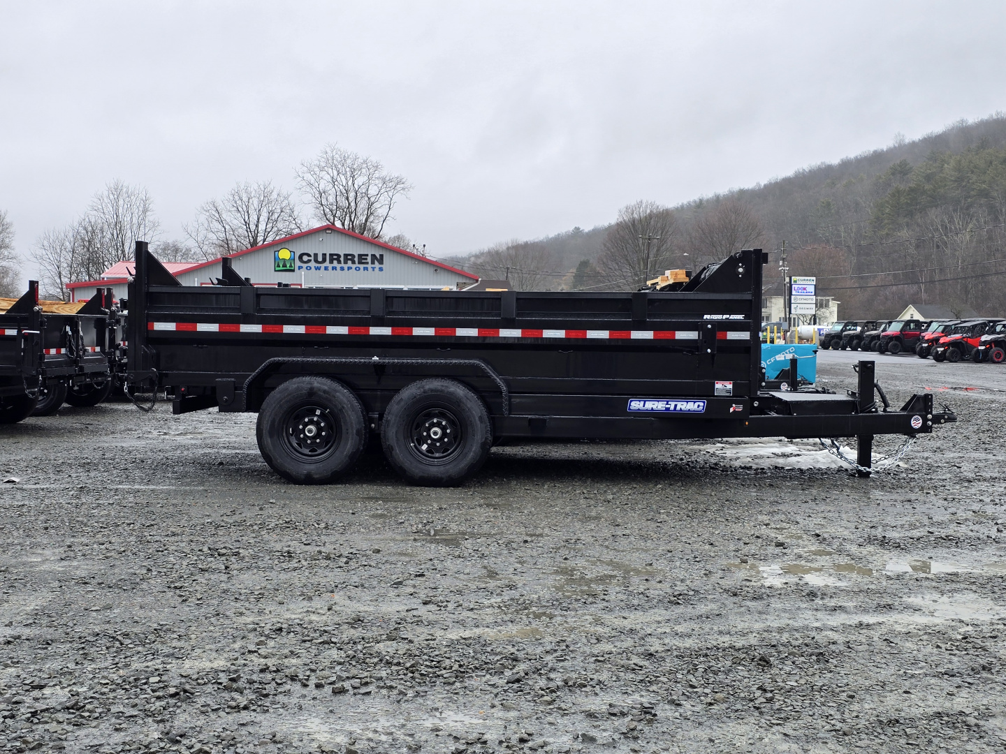 New 2026 Sure-Trac 7x14 14K Dump Trailer- Ramps- Combo Gate- Spare Tire Carrier- Stake Pockets- Integrated Tarp