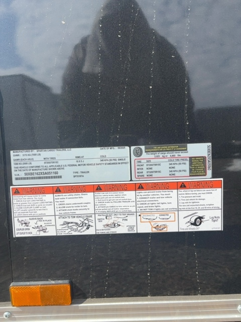 New 2026 Spartan Cargo SP7X16TA Cargo / Enclosed Trailer