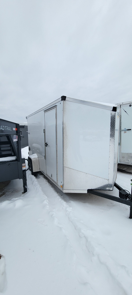 New 2026 Stealth Trailers 6X12 3k WHITE RAMP W/ SPOILER Cargo / Enclosed Trailer