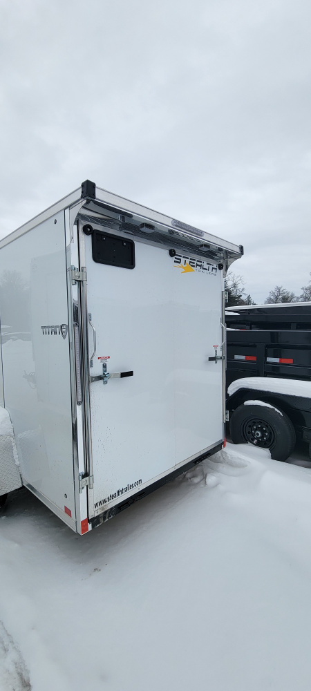 New 2026 Stealth Trailers 6X12 3k WHITE RAMP W/ SPOILER Cargo / Enclosed Trailer