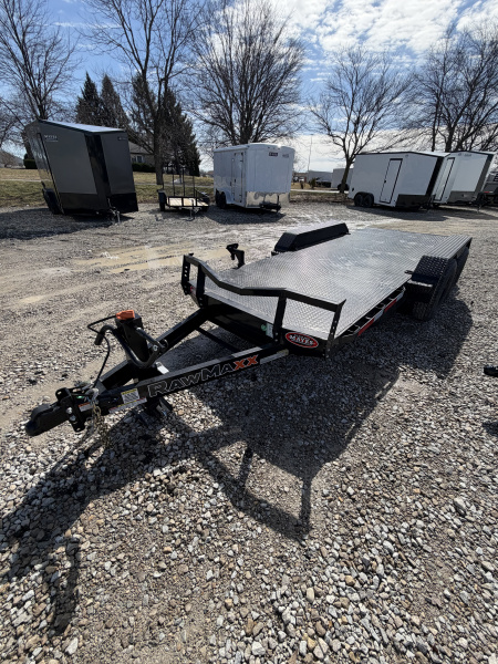New 2026 RAWMAXX ECX14BP10K Equipment Trailer 60X14 TA STEEL DECK (GVW:10000) JET BLACK