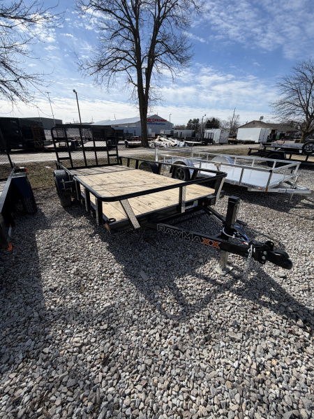 New 2026 RAWMAXX UTX1477BP3.5K Utility Trailer 77X14 SA (GVW:2990) JET BLACK