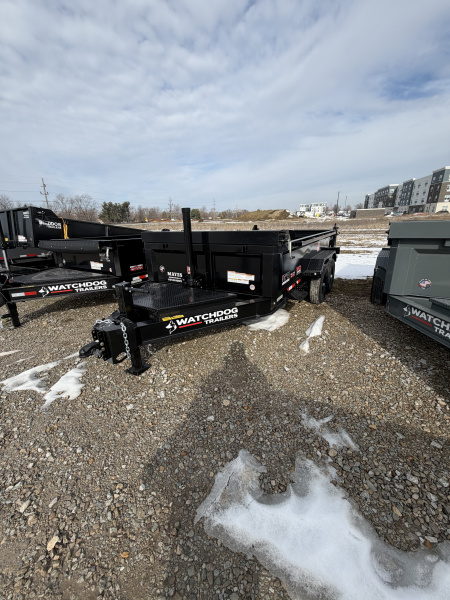 New 2026 Watchdog Trailers PD-14TA7 Dump Trailer 83X14 TA TELESCOPIC 24  SIDES  (GVW:14000) BLACK