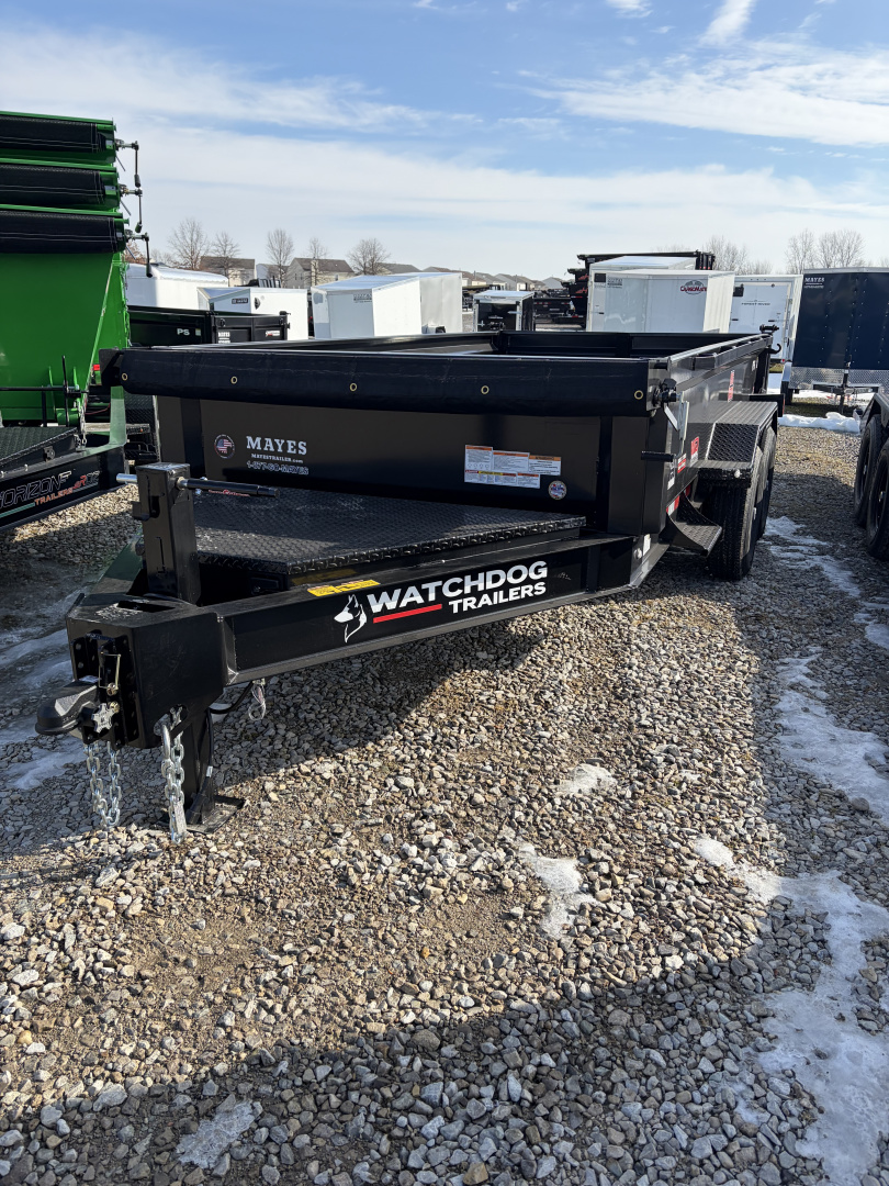 New 2026 Watchdog Trailers PS-14TA7 Dump Trailer 83X14 TA 24" SIDES  (GVW:14000) BLACK