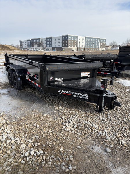New 2026 Watchdog Trailers PS-14TA7 Dump Trailer 83X14 TA 24" SIDES  (GVW:14000) BLACK