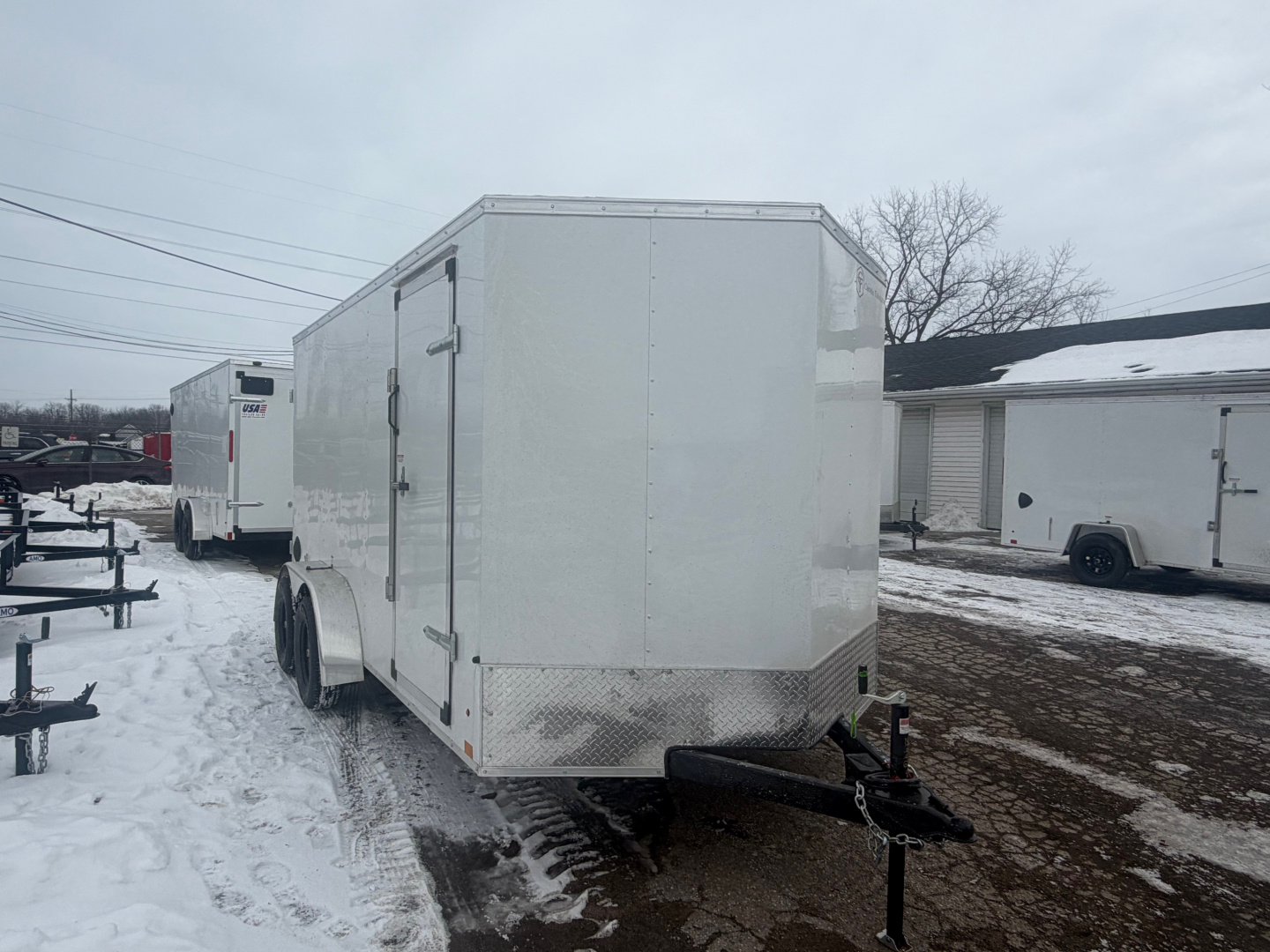 New 2026 7 x 14 Cross Enclosed Trailer with 6ftc6in interior Double Barn Doors