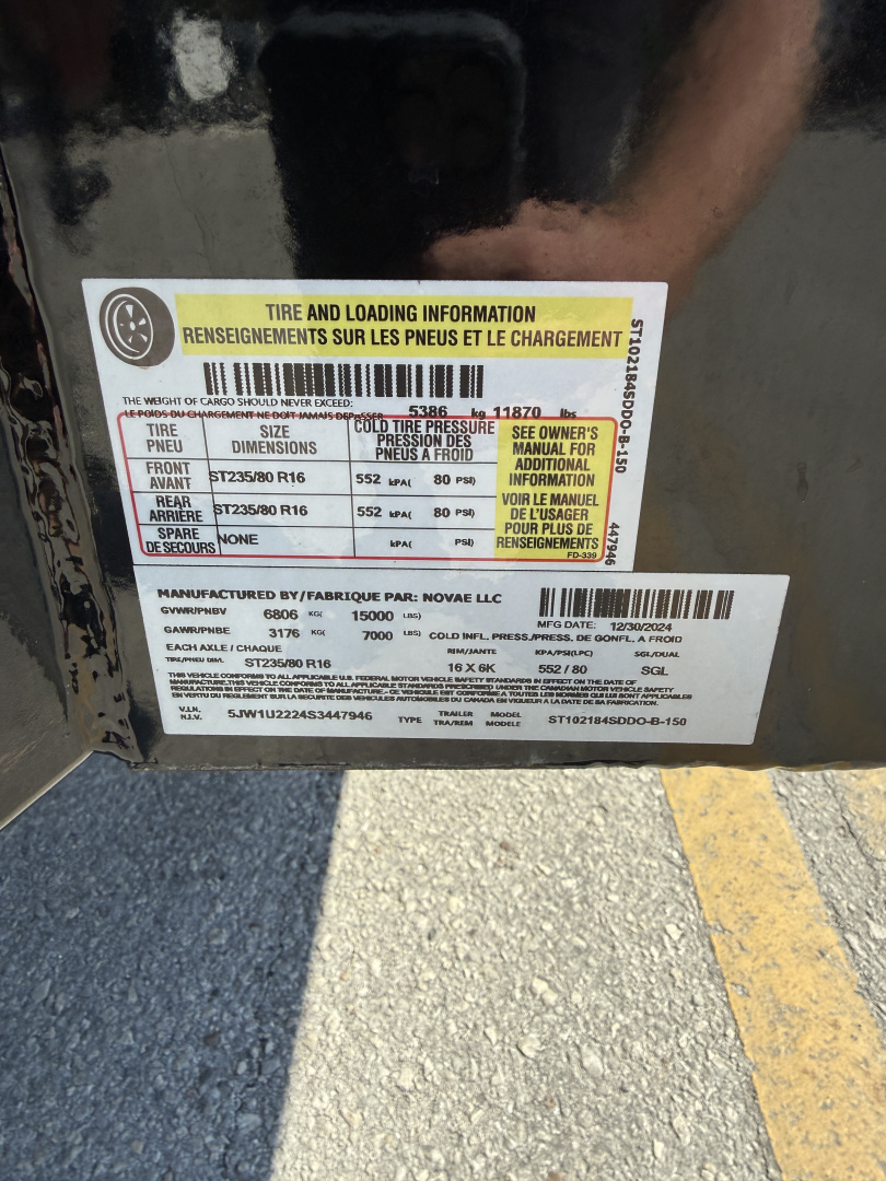 New 2025 Sure-Trac 8.5X18+4 15K Standard Duty Beavertail Deckover Trailer