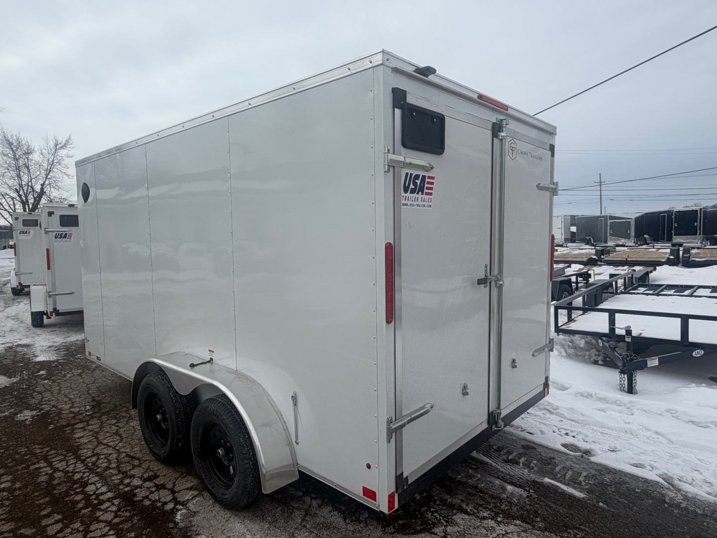 New 2026 7 x 14 Cross Enclosed Trailer with 6ftc6in interior Double Barn Doors