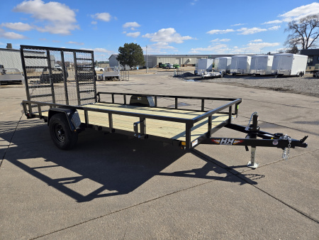 New 2026 H&H Trailers 82x14 Rail Side 5K Utility Trailer