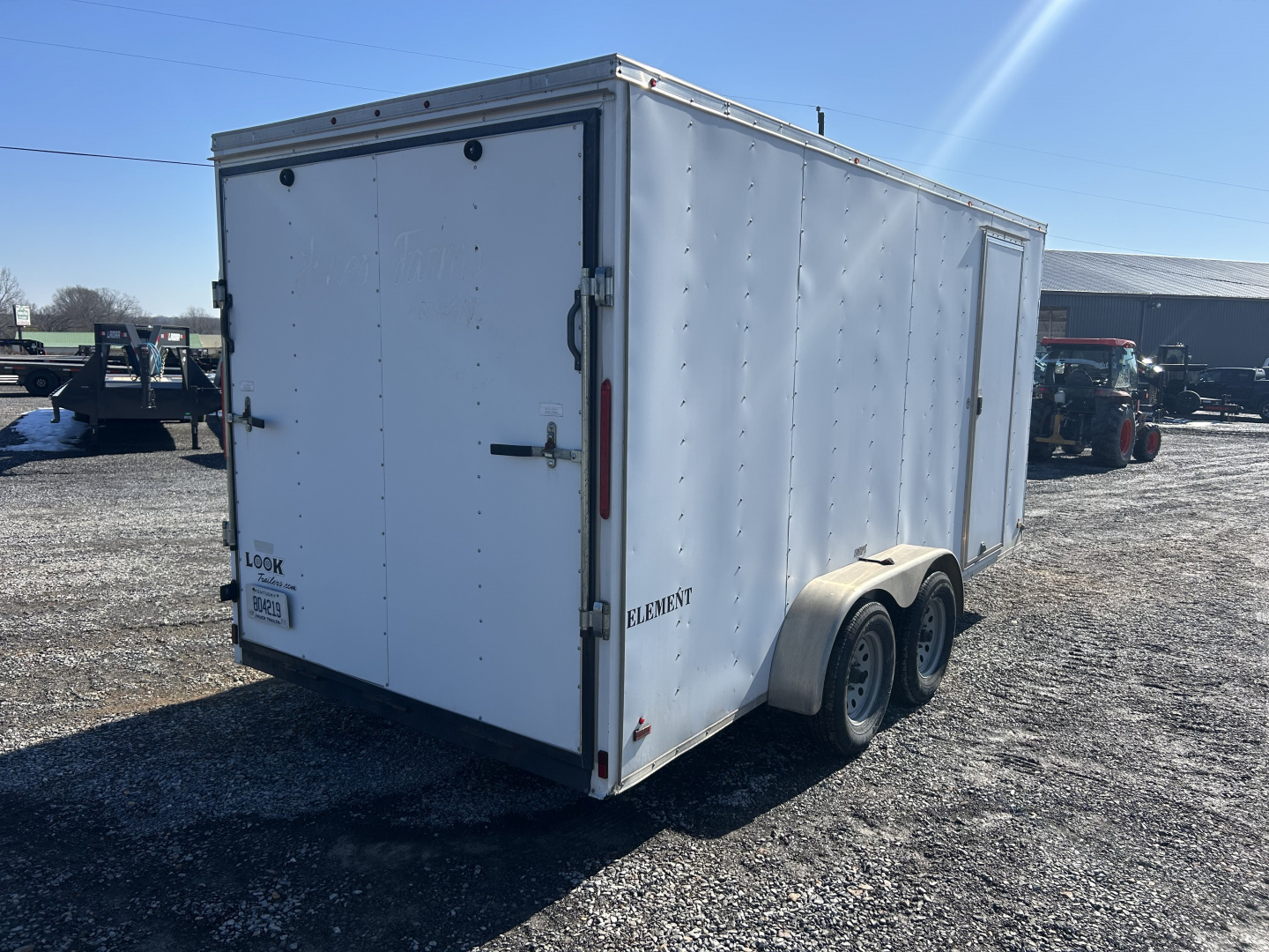 Used 2017 Look Trailers 7'x16' 7k Enclosed Trailer