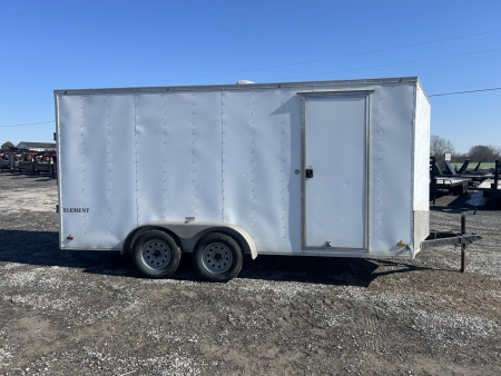 Used 2017 Look Trailers 7'x16' 7k Enclosed Trailer