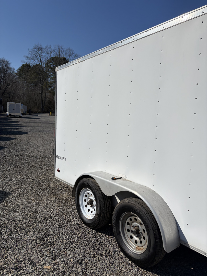 Used 2015 Look 7X14 Enclosed Trailer, 7K GVWR, 6' 3" Interior Height, Ramp Door