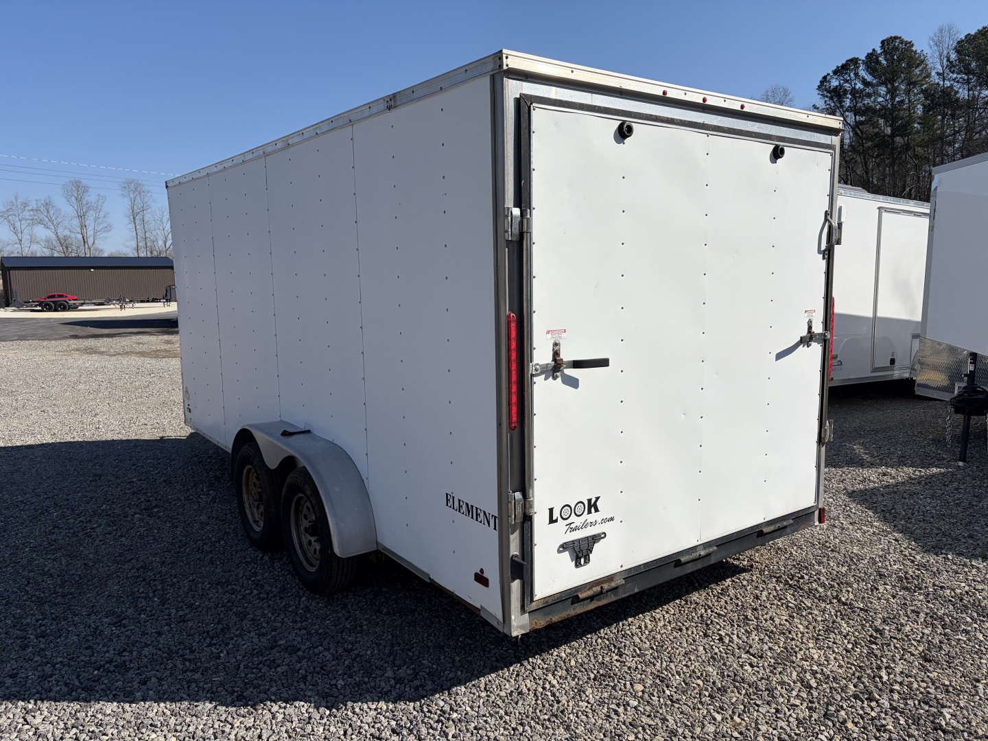 Used 2015 Look 7X14 Enclosed Trailer, 7K GVWR, 6' 3" Interior Height, Ramp Door