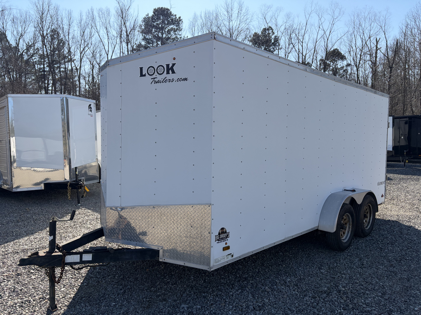Used 2015 Look 7X14 Enclosed Trailer, 7K GVWR, 6' 3" Interior Height, Ramp Door