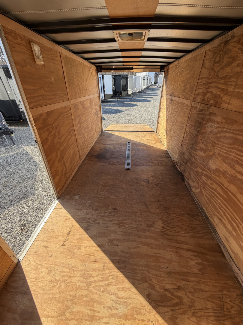 Used 2015 Look 7X14 Enclosed Trailer, 7K GVWR, 6' 3" Interior Height, Ramp Door