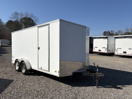 Used 2015 Look 7X14 Enclosed Trailer, 7K GVWR, 6' 3  Interior Height, Ramp Door