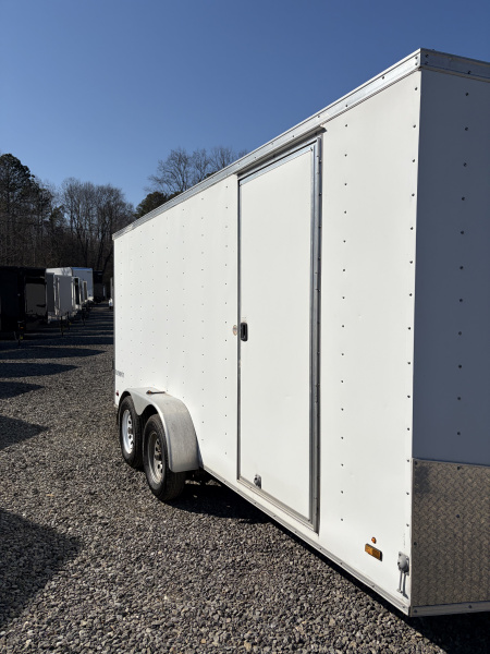 Used 2015 Look 7X14 Enclosed Trailer, 7K GVWR, 6' 3" Interior Height, Ramp Door