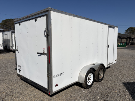 Used 2015 Look 7X14 Enclosed Trailer, 7K GVWR, 6' 3" Interior Height, Ramp Door