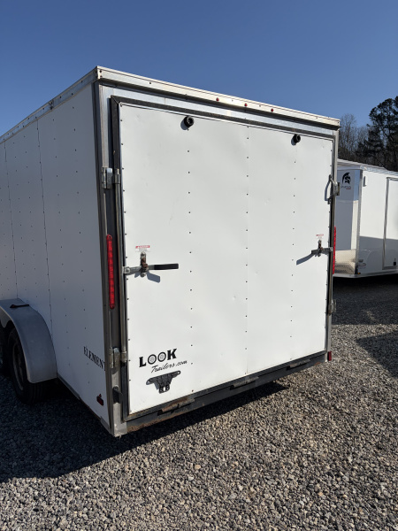Used 2015 Look 7X14 Enclosed Trailer, 7K GVWR, 6' 3" Interior Height, Ramp Door