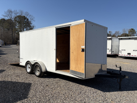 Used 2015 Look 7X14 Enclosed Trailer, 7K GVWR, 6' 3" Interior Height, Ramp Door
