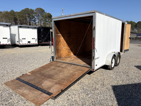 Used 2015 Look 7X14 Enclosed Trailer, 7K GVWR, 6' 3" Interior Height, Ramp Door