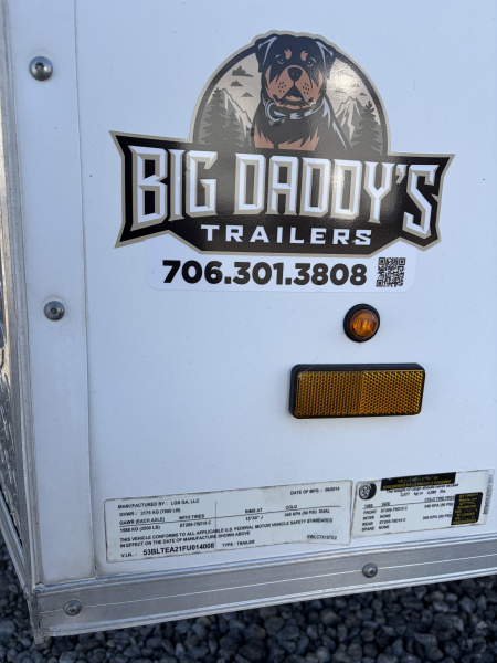 Used 2015 Look 7X14 Enclosed Trailer, 7K GVWR, 6' 3" Interior Height, Ramp Door